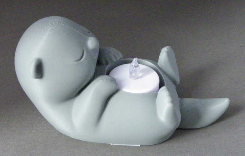 (image for) 3D Prints - Otter Theelichthouder 1 - (Meerdere Kleuren Mogelijk)